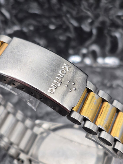 Eterna Kontiki Quartz Ref. 738.1523.4 Two Tone Fluted Bezel 37mm