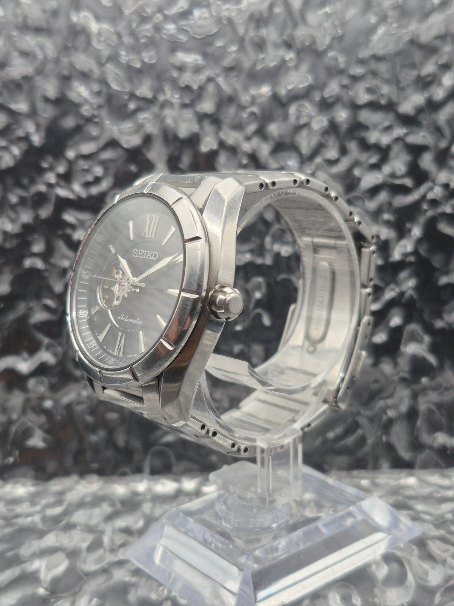 Seiko 'Open Heart' Automatic Ref. 4R38-00F0 Black Dial