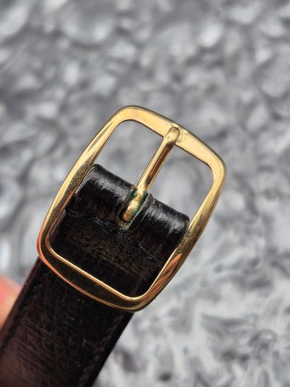 Omega De Ville Ref. 191.0192 Gold Tone Cal. 1417 - With Box And Original Buckle Quartz Square