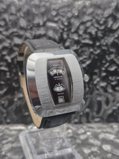 Yema Versailles Jump Hour - Manual Wound Cherry Red Dial - Oversized