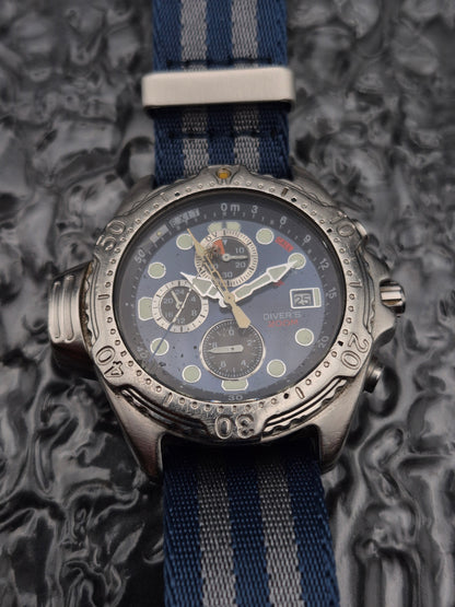 Citizen Promaster Diver Ref. 3740-E70006 Vintage Quartz Blue Dial - Red Robin Watches