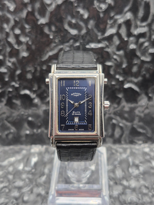 Rotary Elite Reverso Tank Ref. 10729-PO:02191 Automatic Blue Dial