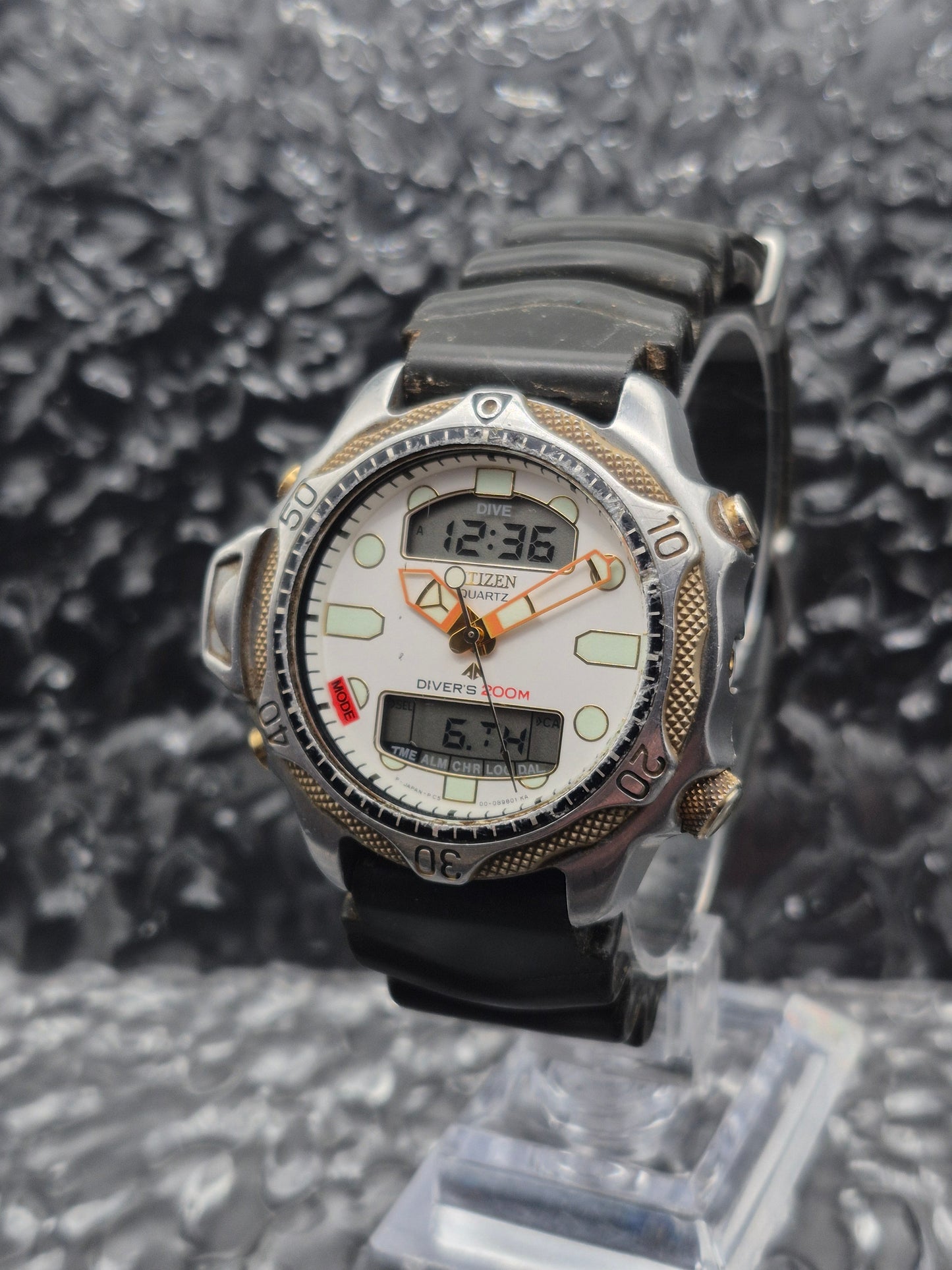 Citizen Promaster Diver Ref. C500-E80397 White Dial Ana-Digi Chronograph - Red Robin Watches