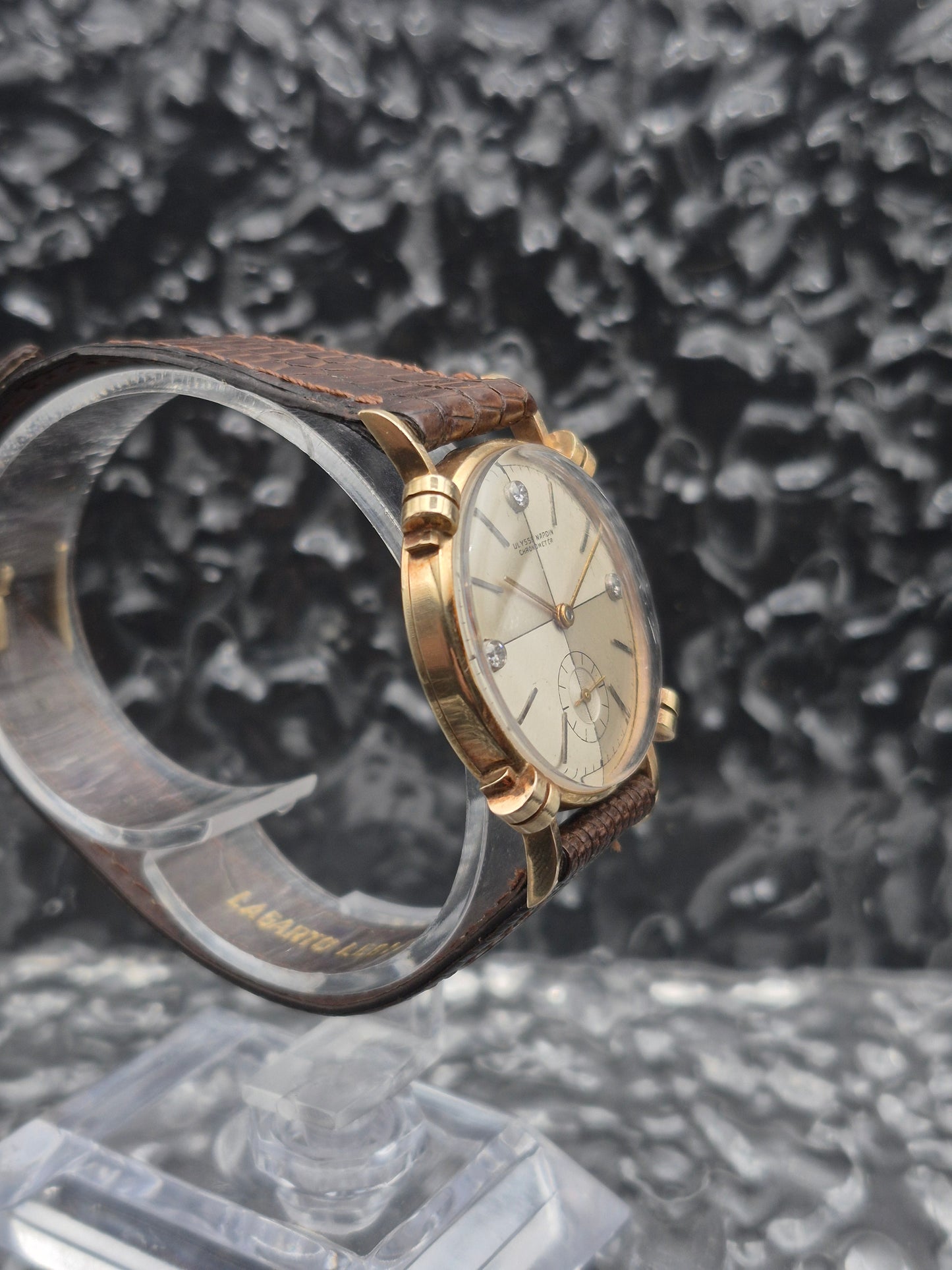 Ulysse Nardin Chronometer Sector Dial 14k Yellow Gold Diamond Set