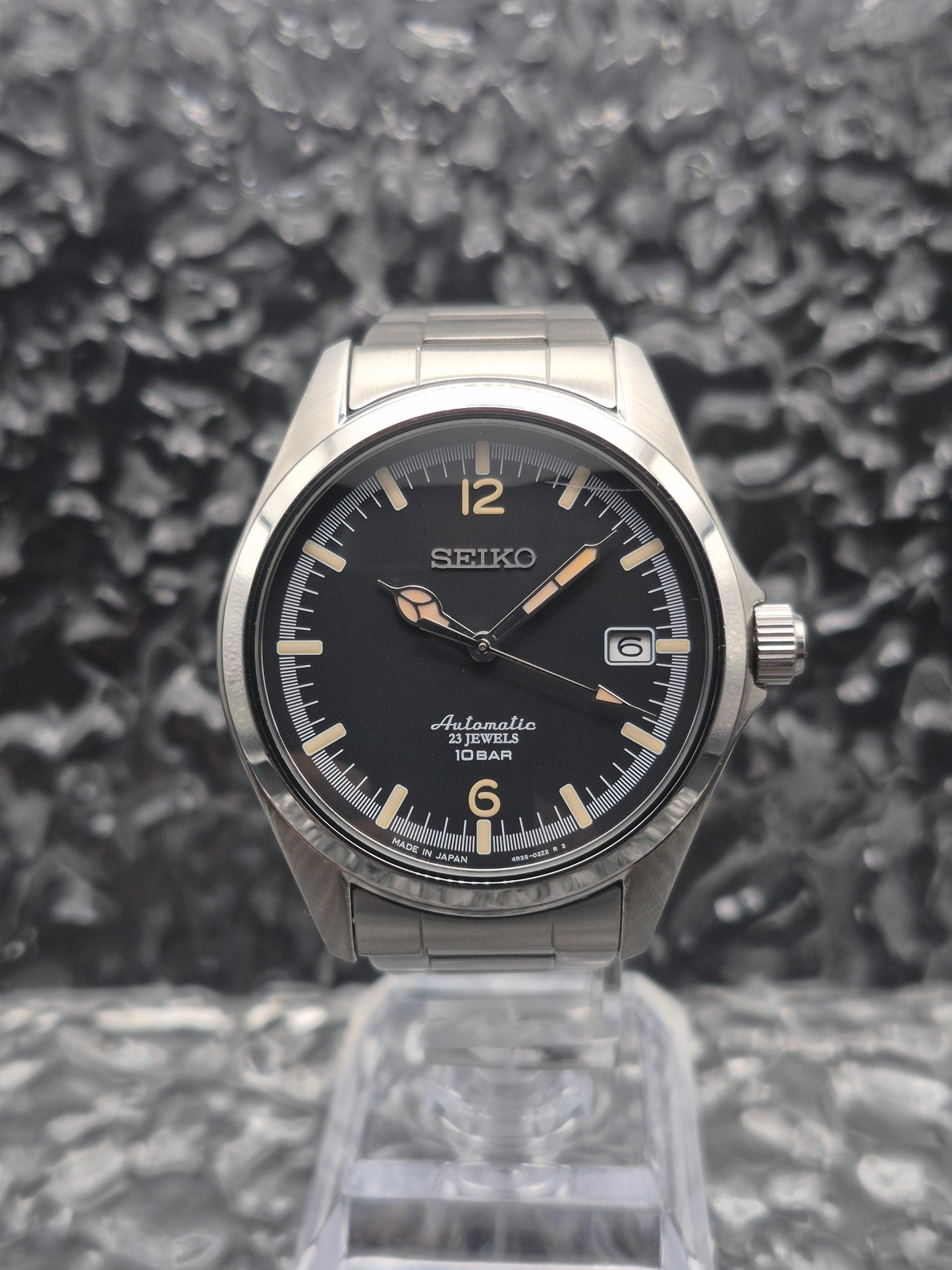 Seiko x TiCTAC Limited Edition Ref. SZSB006 - 4R35-02R0 Full Set Black Dial