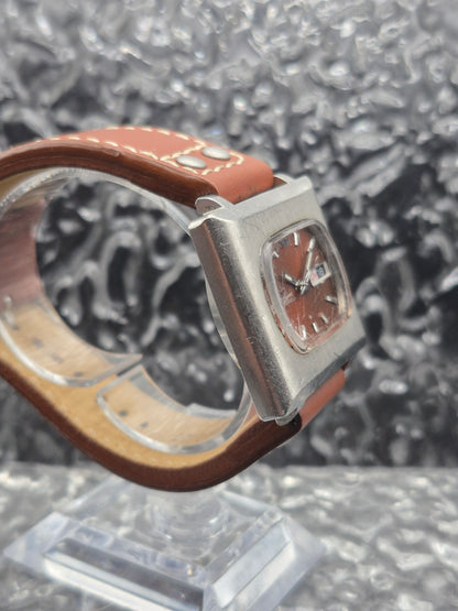 Seiko 5 Automatic Ref. 6119-5401 Orange Dial Vintage TV Case