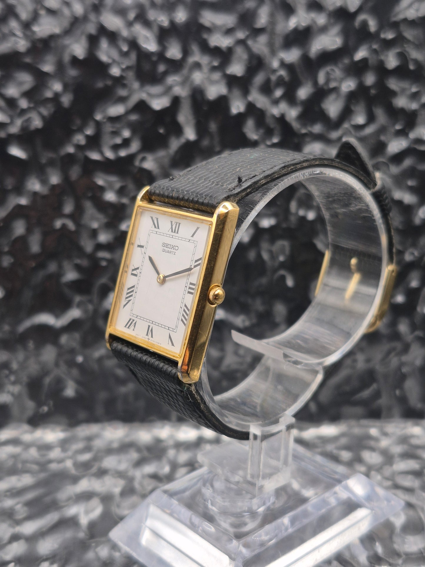 Seiko Tank Roman Numerals Ref. 5Y30-5060 Gold Tone