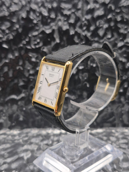 Seiko Tank Roman Numerals Ref. 5Y30-5060 Gold Tone