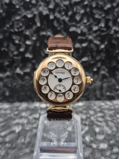 Eberhard & Co. Semi Hunter Solid 14k Yellow Gold Manual Wound Vintage