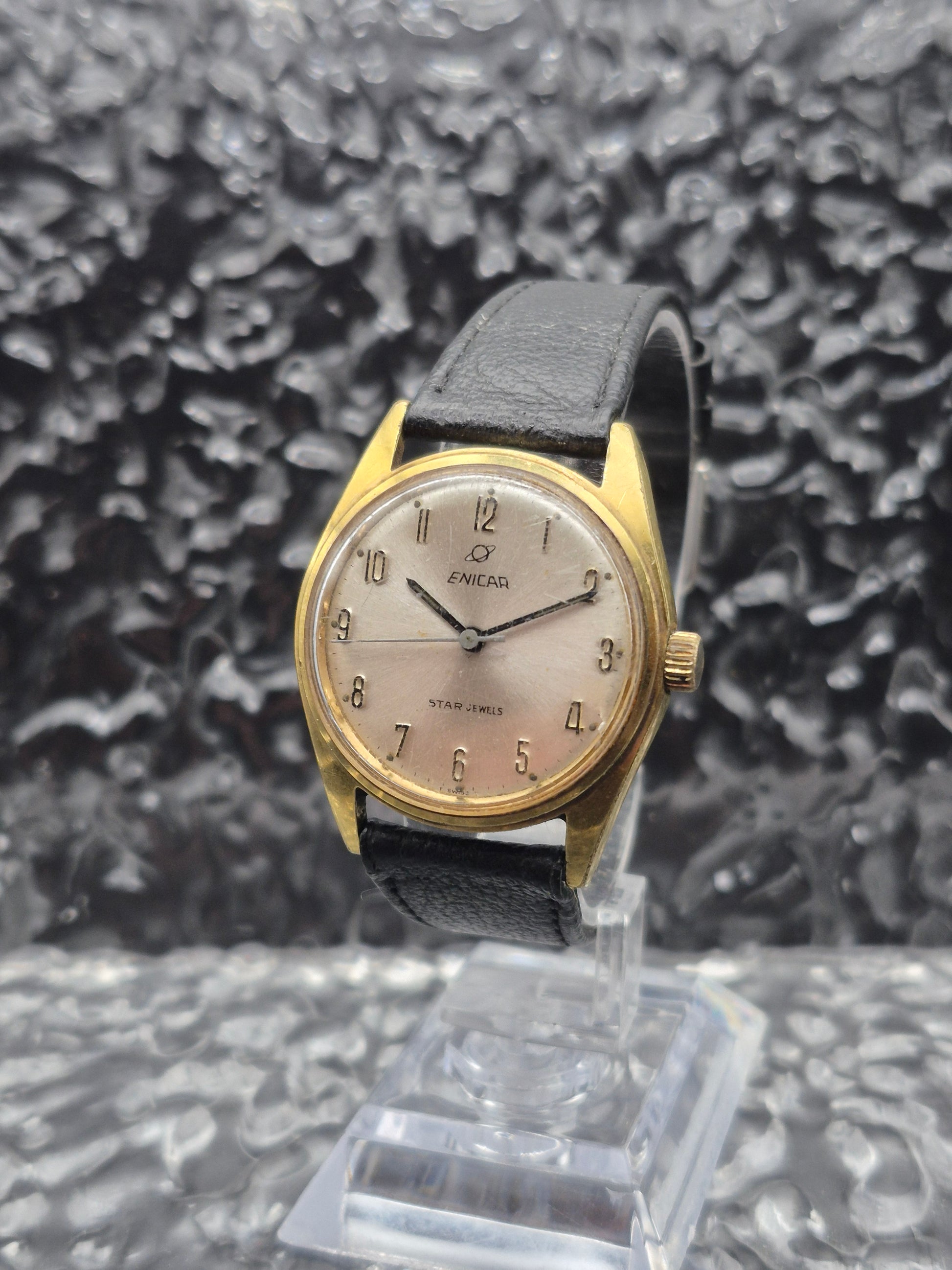 Enicar Ocean Pearl Star Jewels Ref. 140-09-05 Mechanical Manual Gold Tone - Red Robin Watches