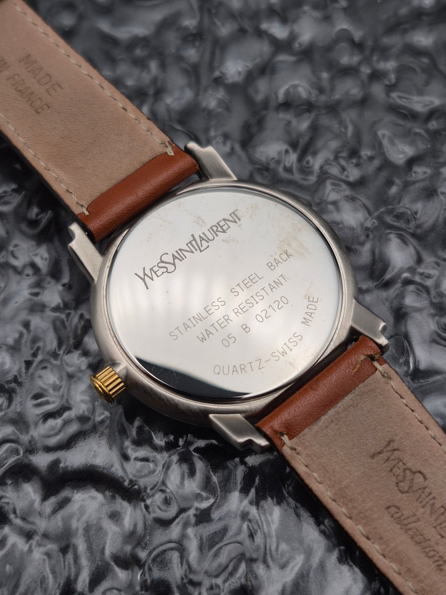 Yves Saint Laurent YSL Men's 37mm Quartz Two Tone Watch Ref. 05-B-02120