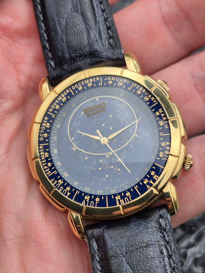 Seiko Constellation Quartz Watch Ref. 7N01-6290 Zodiac Signs