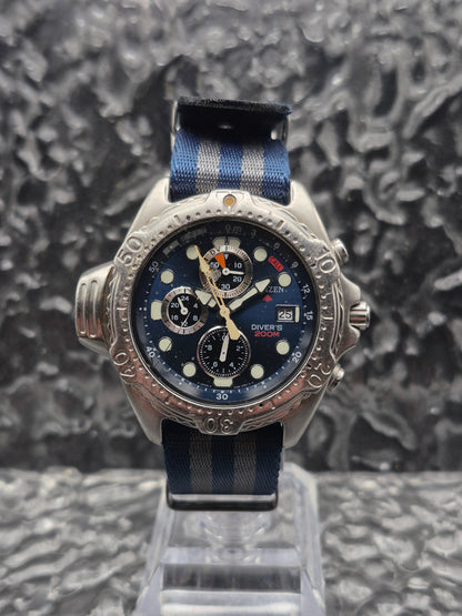 Citizen Promaster Diver Ref. 3740-E70006 Vintage Quartz Blue Dial - Red Robin Watches