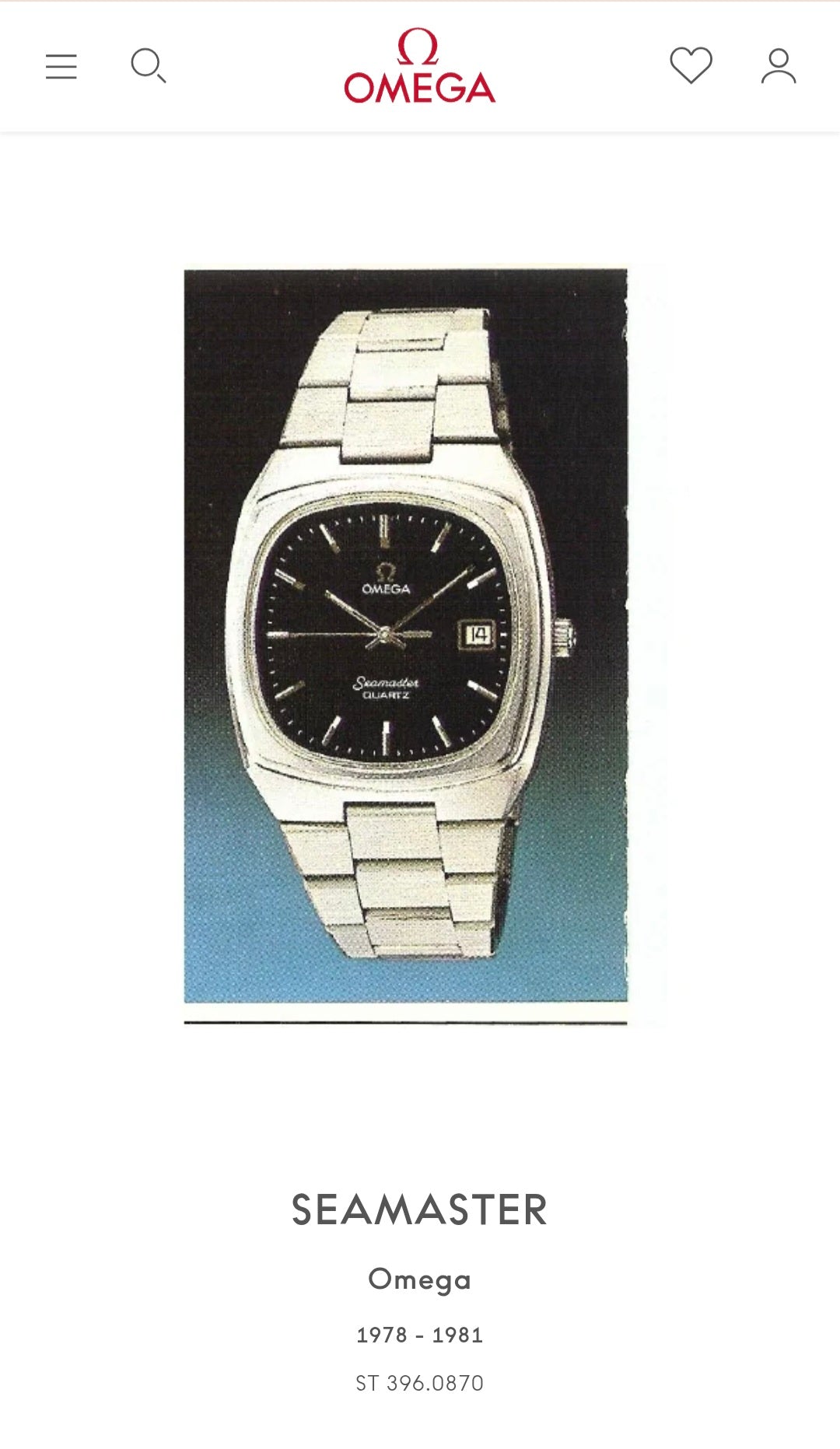 Omega Seamaster 'TV Dial' Ref. 196.0130 - 396.0870 - Cal. 1342