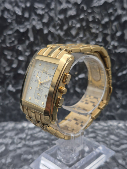 Citizen Tank Chronograph Eco-Drive Ref. AT0012-64A Gold Tone