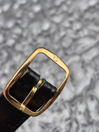 Omega De Ville Ref. 191.0192 Gold Tone Cal. 1417 - With Box And Original Buckle Quartz Square