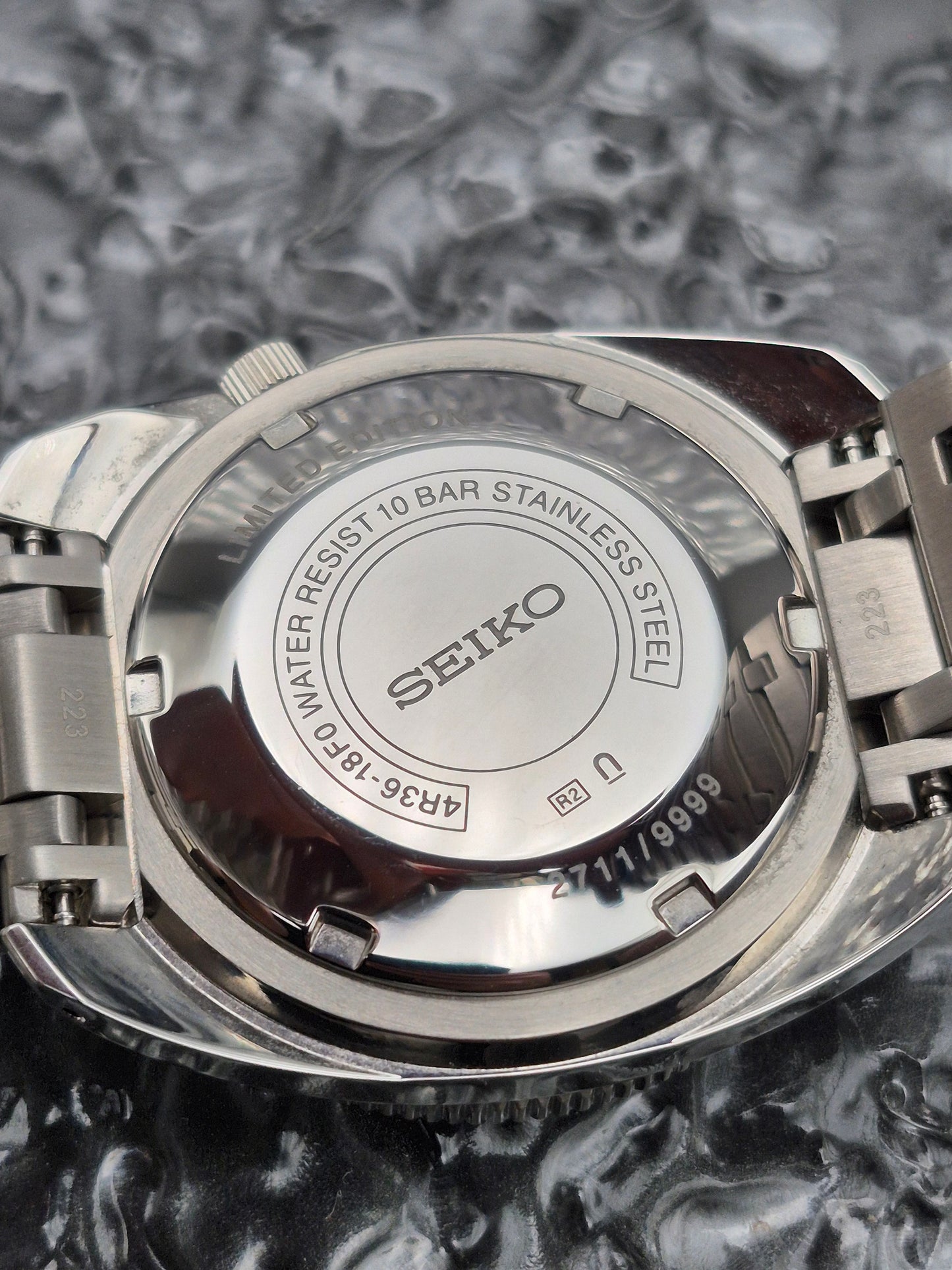 Seiko 5 Sports 'Gene Kranz' Ref. SRPL93K1 4R36-18F0 Limited Edition Full Set