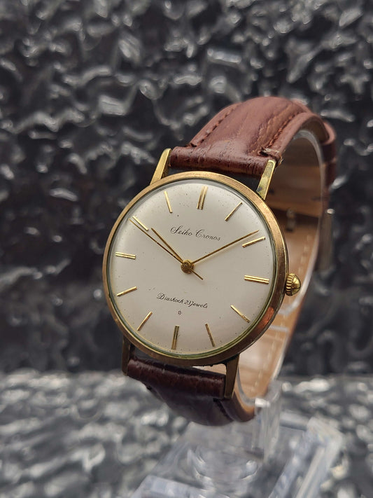Seiko Cronos - Diashock 23j - Manual - Goudkleurig