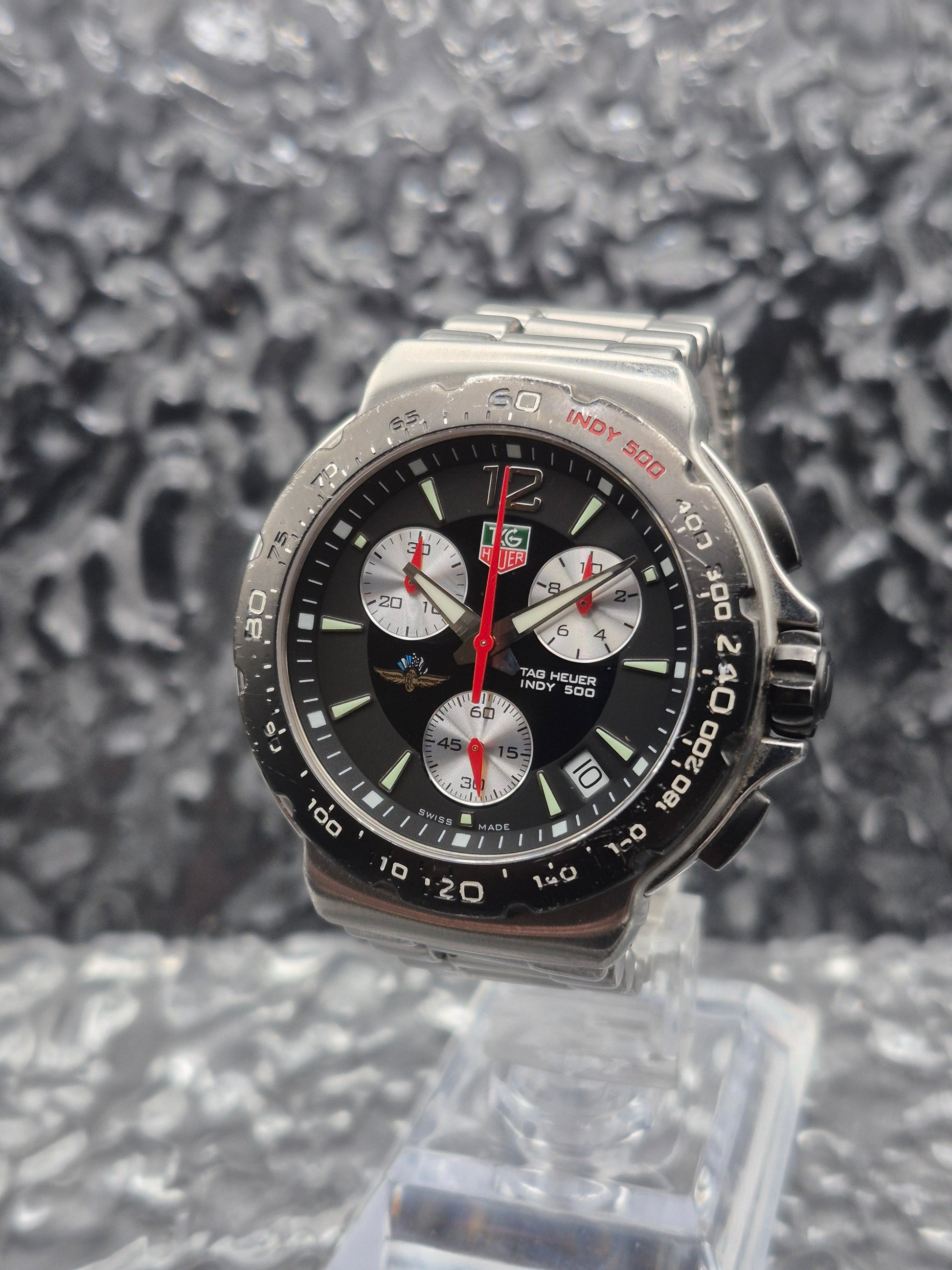 Tag Heuer Indy 500 Chronograph Ref. CAC111A Vintage 42mm Reversed Panda - Red Robin Watches