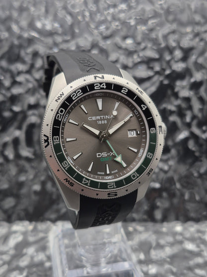 Certina DS-X GMT Ref. C047452A Full Set Quartz Green Bezel - As New! - Red Robin Watches
