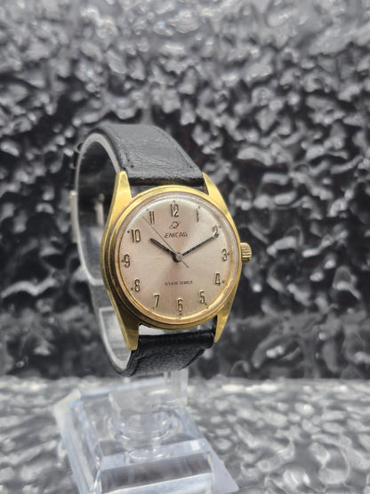Enicar Ocean Pearl Star Jewels Ref. 140-09-05 Mechanical Manual Gold Tone - Red Robin Watches