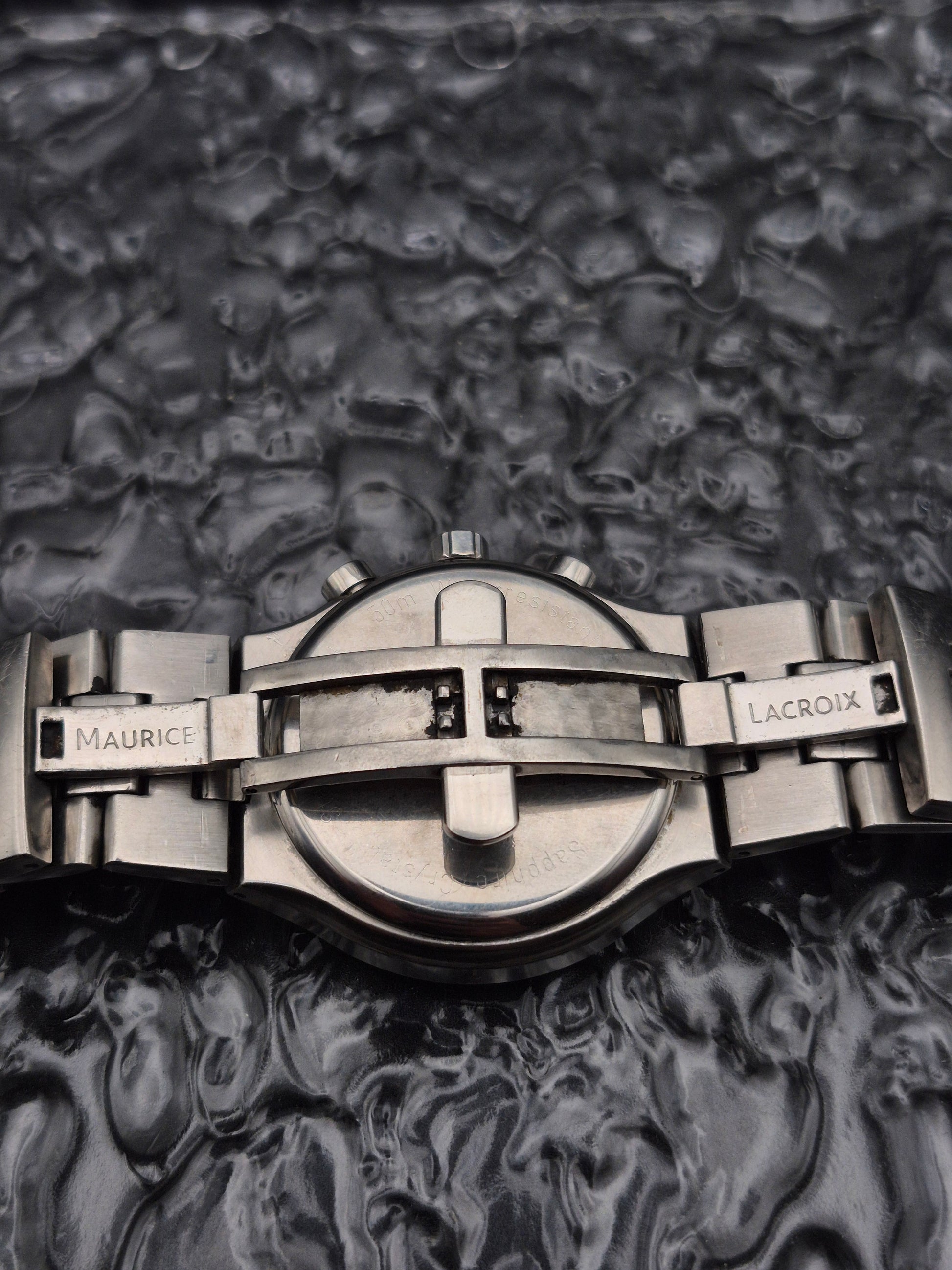 Maurice Lacroix Siras Chronograph Ref. SA1027 Black Dial Quartz - Red Robin Watches