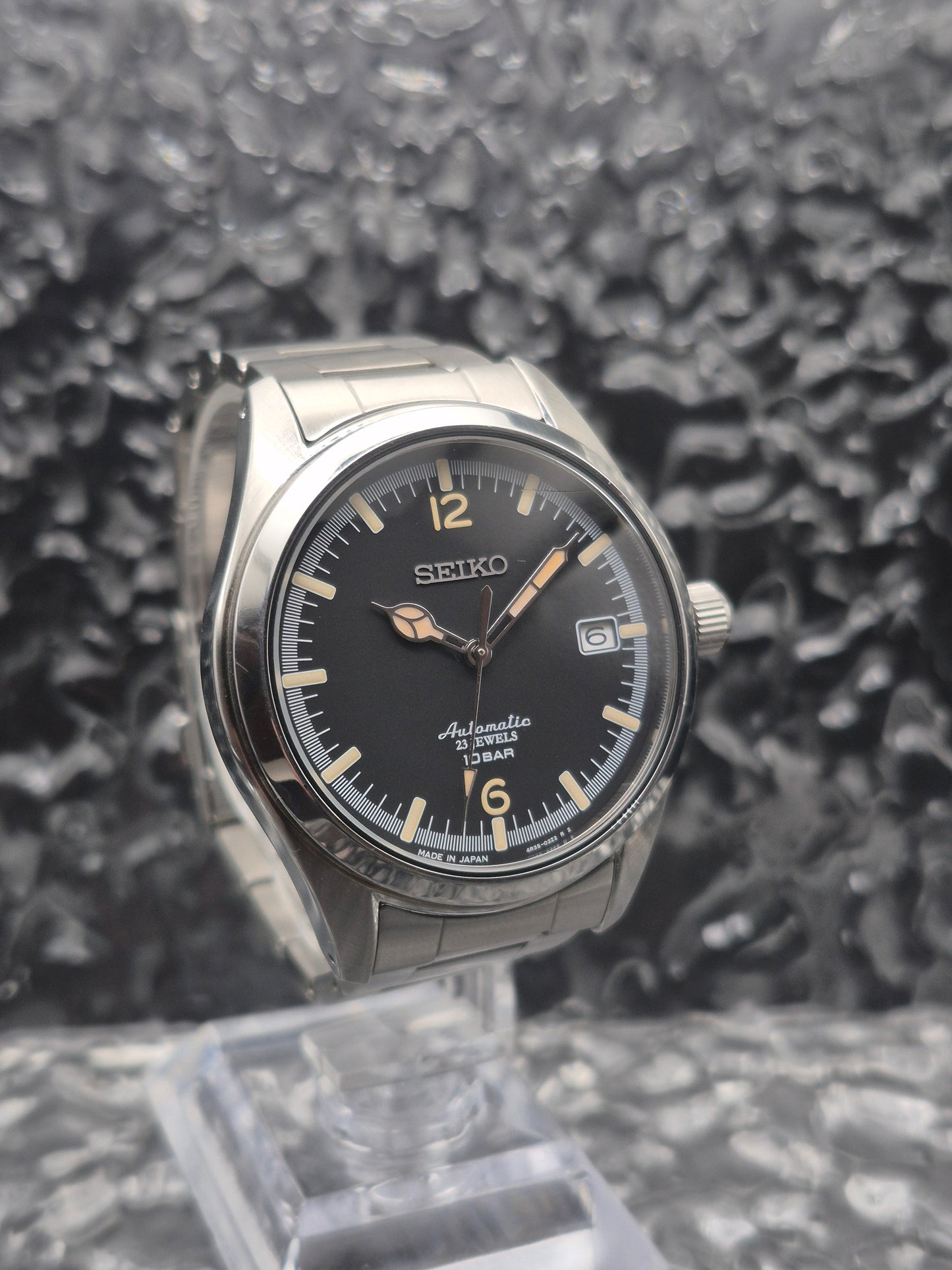 Seiko x TiCTAC Limited Edition Ref. SZSB006 - 4R35-02R0 Full Set Black Dial