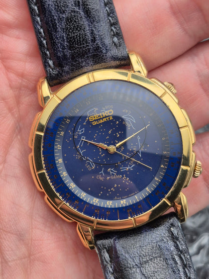 Seiko Constellation Quartz Watch Ref. 7N01-6290 Zodiac Signs