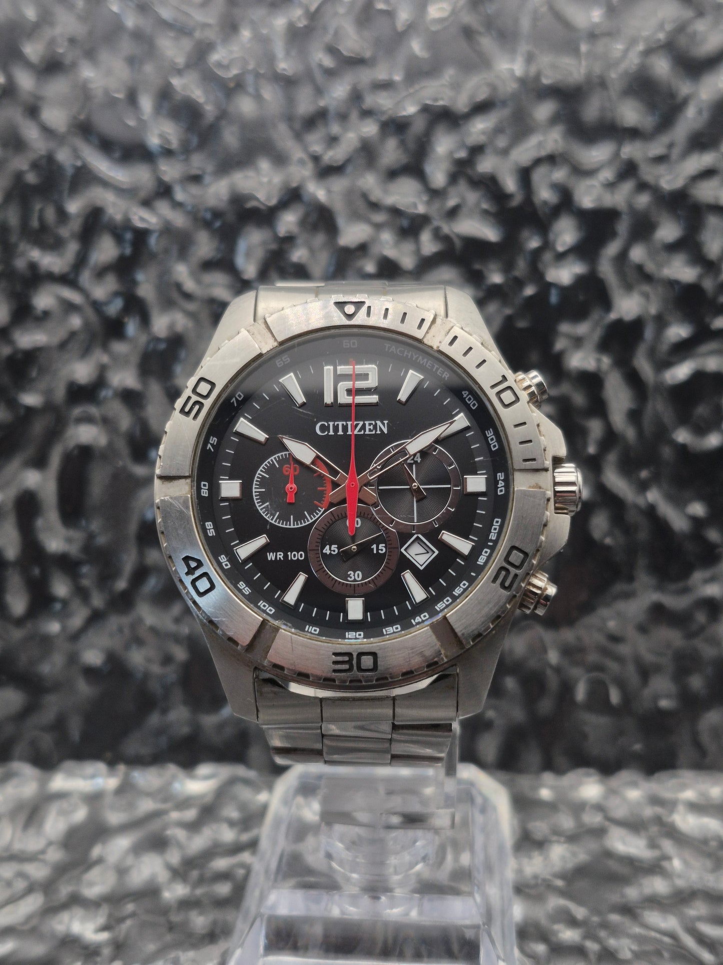 Citizen Black Chronograph reference AN8120-57E // 0520-S101204 - Red Robin Watches