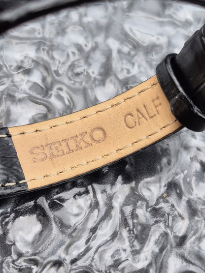 Seiko Gold Tone Quartz Tank Ref. 4N30-00H0 Roman Numerals Ladies