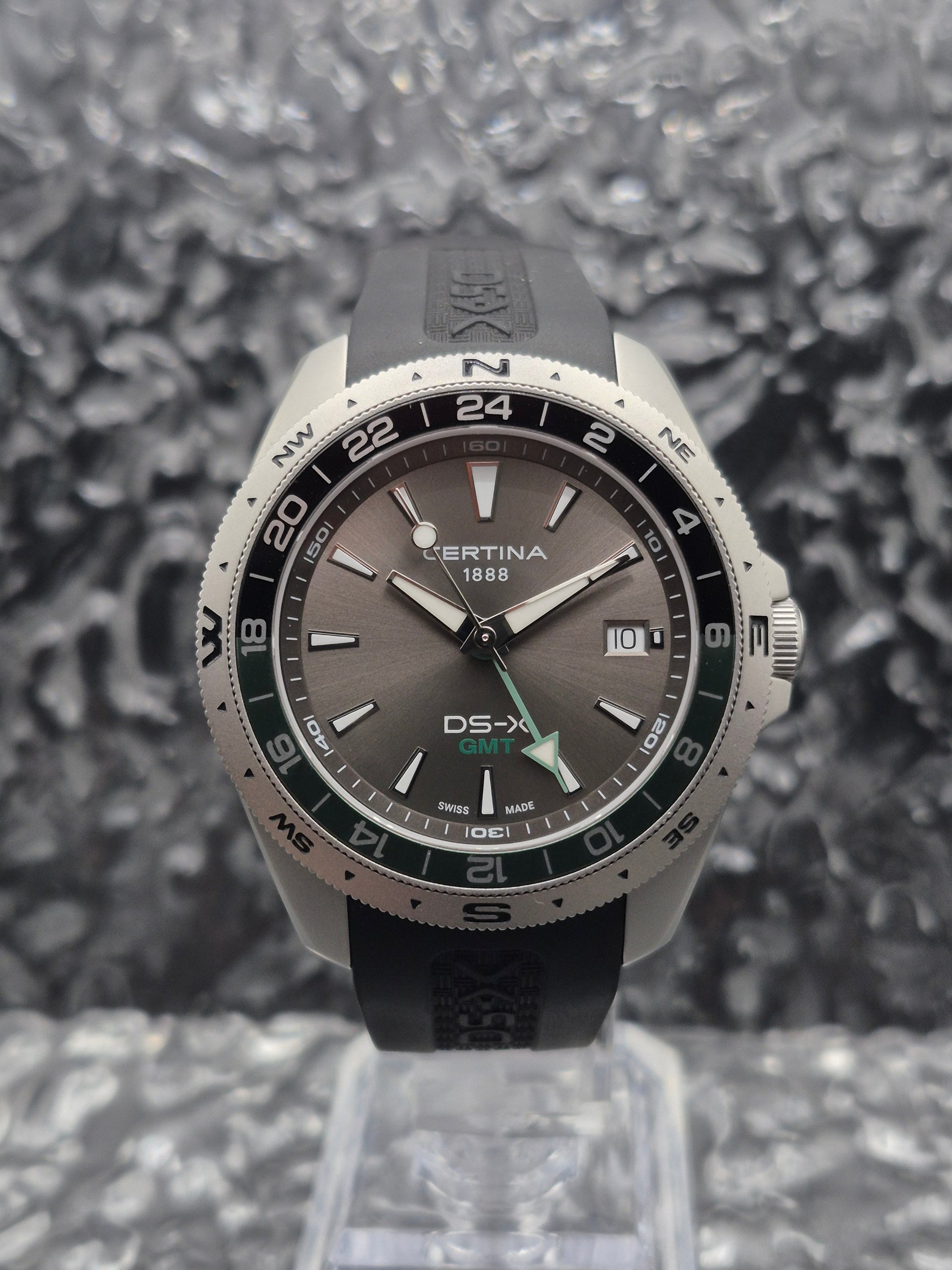 Certina DS-X GMT Ref. C047452A Full Set Quartz Green Bezel - As New! - Red Robin Watches