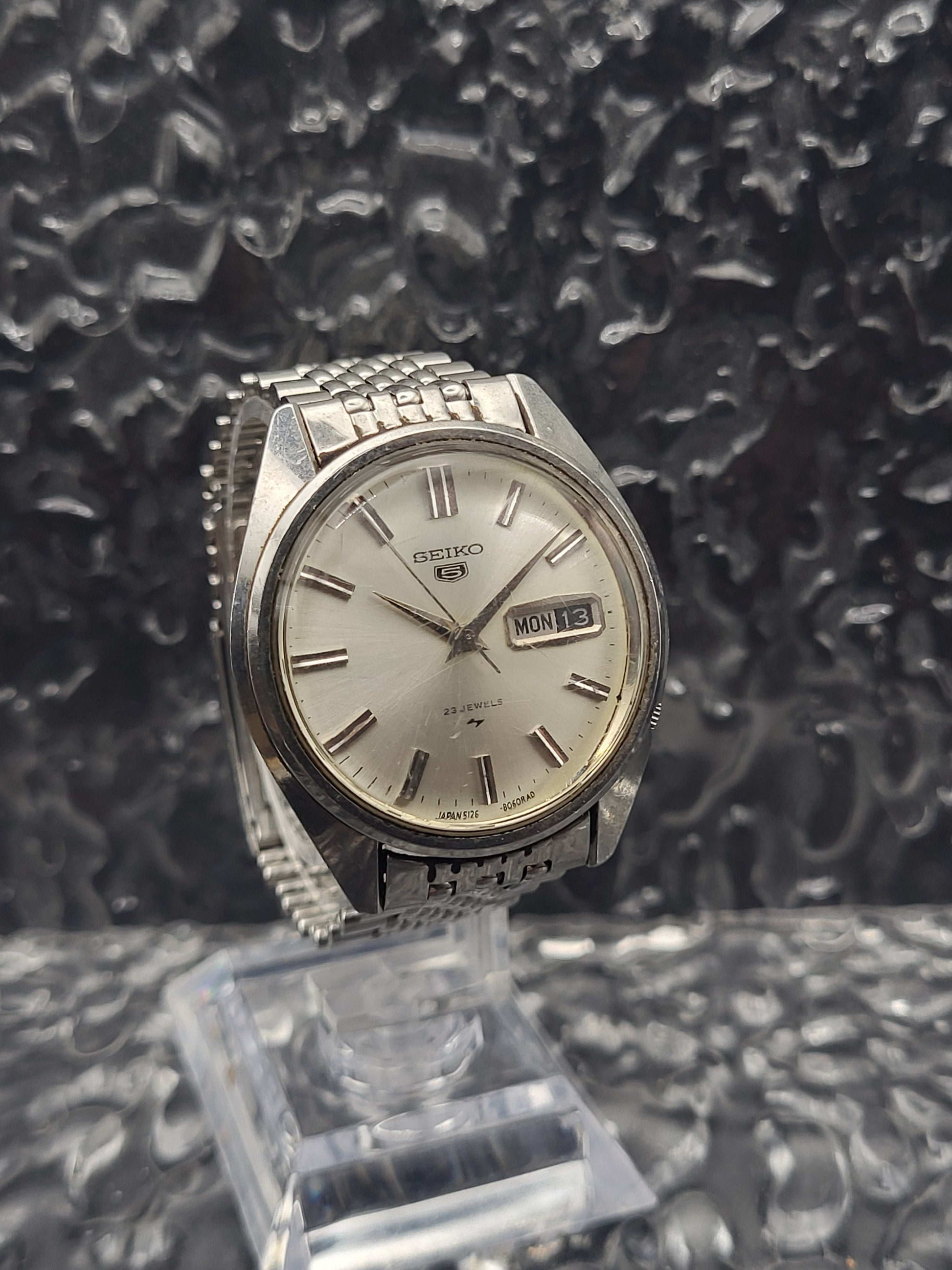 Seiko 5 - Ref. 5126-8060 - Automaat - Beads of Rice Band