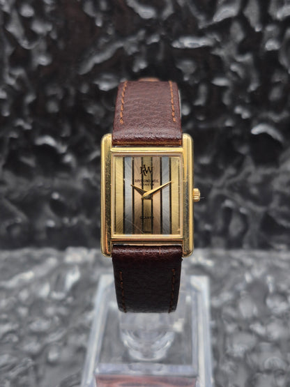 Raymond Weil Tank Ref. 9006 Trinity Dial Quartz 18K Gold Plated
