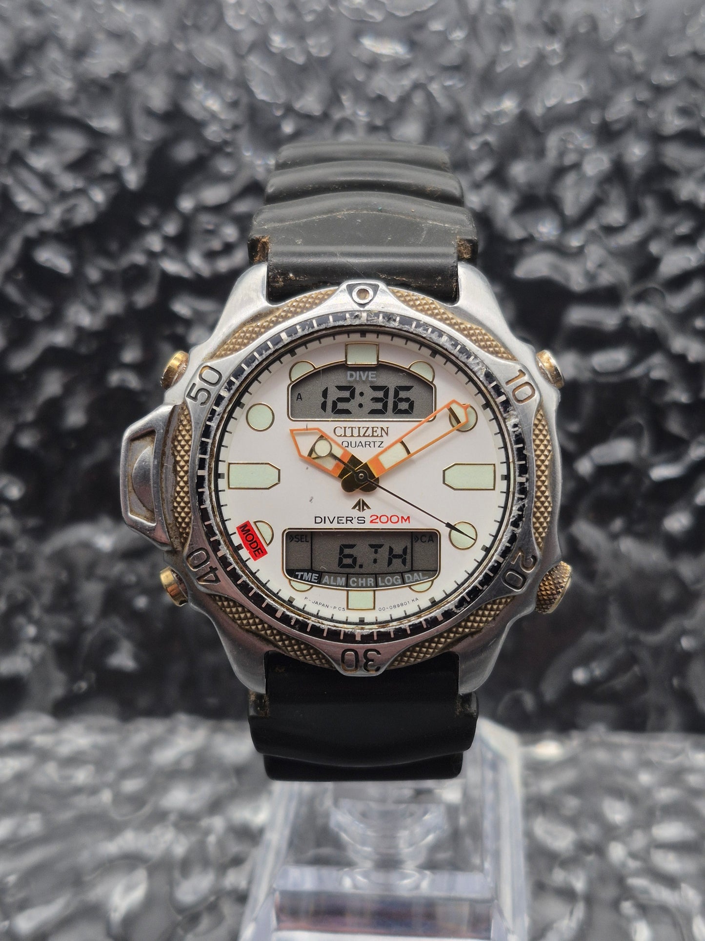 Citizen Promaster Diver Ref. C500-E80397 White Dial Ana-Digi Chronograph - Red Robin Watches