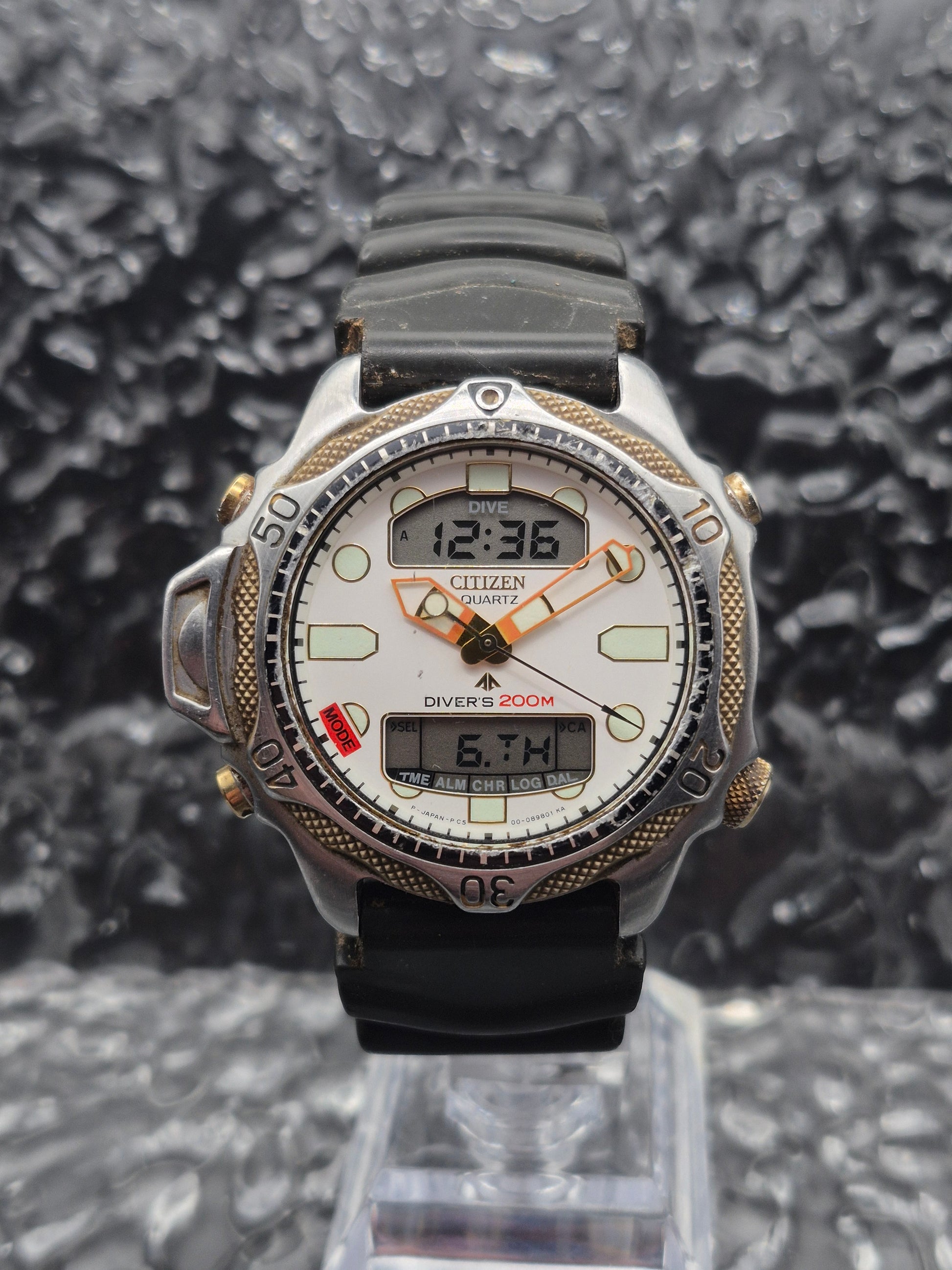 Citizen Promaster Diver Ref. C500-E80397 White Dial Ana-Digi Chronograph - Red Robin Watches