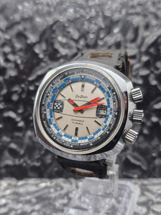 DeDion World Timer Manual Wound Date Rotating Inner Bezel - Red Robin Watches