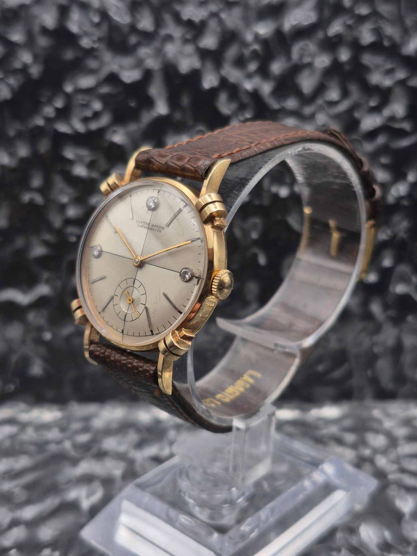 Ulysse Nardin Chronometer Sector Dial 14k Yellow Gold Diamond Set