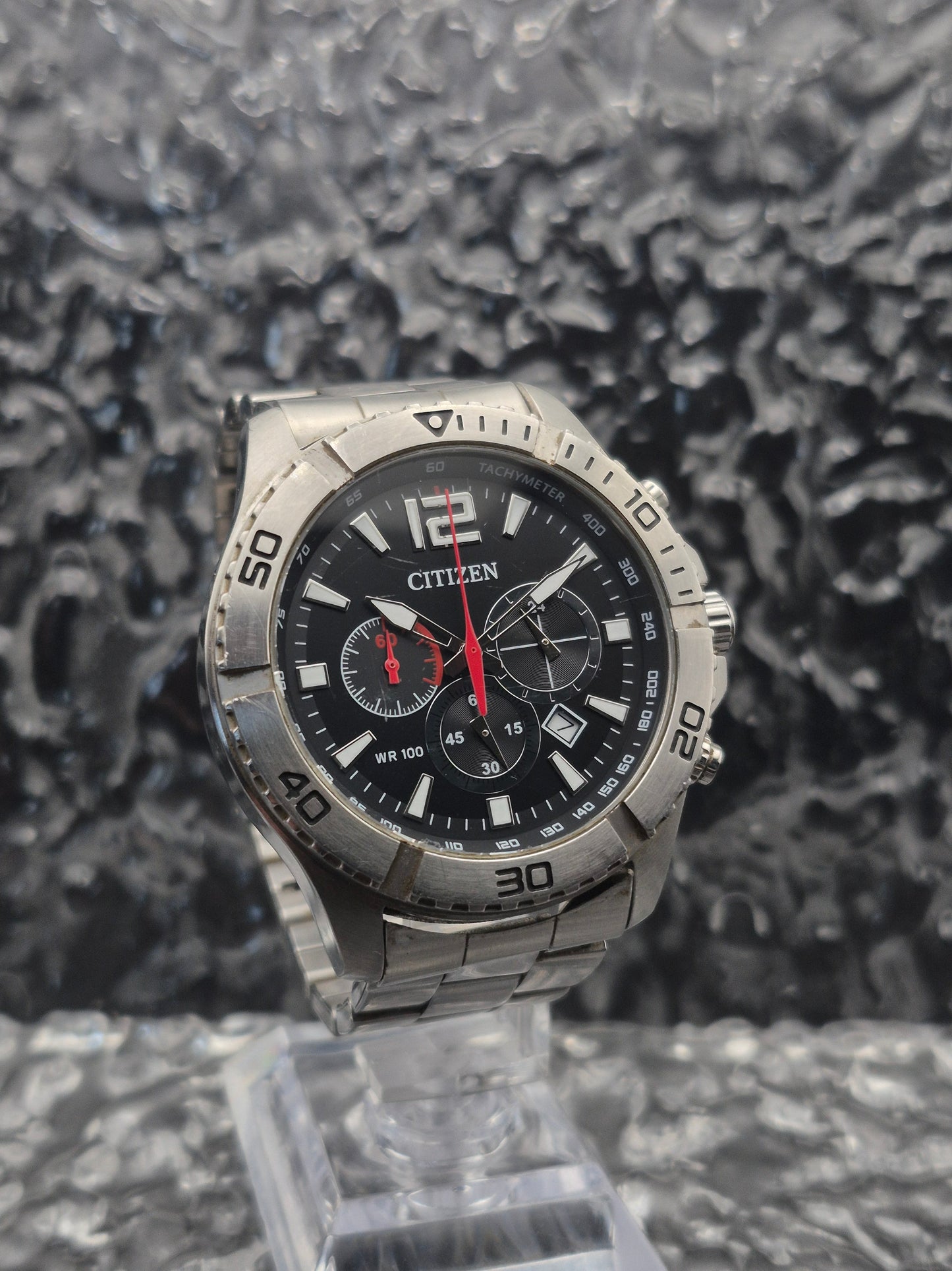 Citizen Black Chronograph reference AN8120-57E // 0520-S101204 - Red Robin Watches