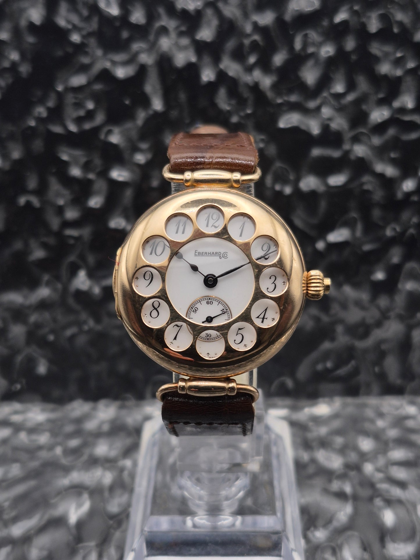 Eberhard & Co. Semi Hunter Solid 14k Yellow Gold Manual Wound Vintage