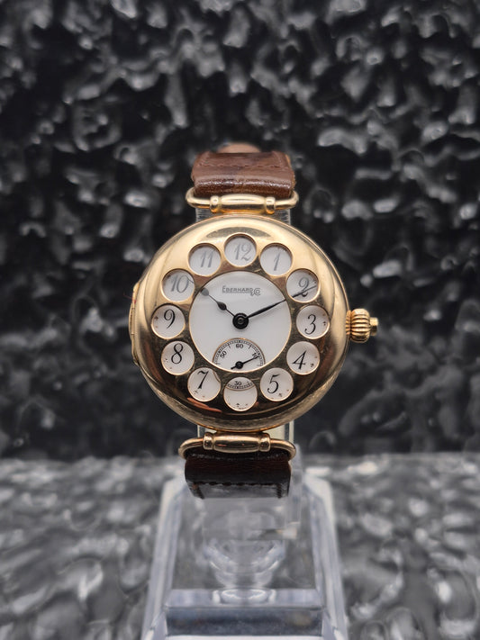 Eberhard & Co. Semi Hunter Solid 14k Yellow Gold Manual Wound Vintage