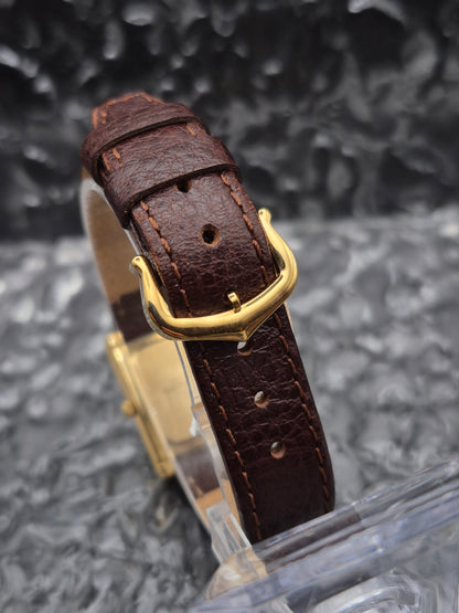 Raymond Weil Tank Ref. 9006 Trinity Dial Quartz 18K Gold Plated