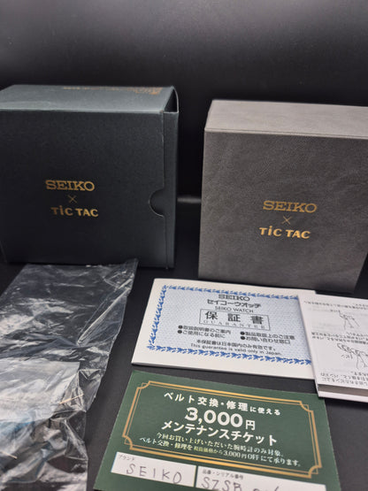 Seiko x TiCTAC Limited Edition Ref. SZSB006 - 4R35-02R0 Full Set Black Dial