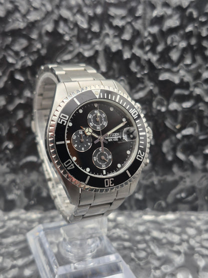 Citizen Quartz Chronograph Submariner Ref. AN3300-52E Diver Style