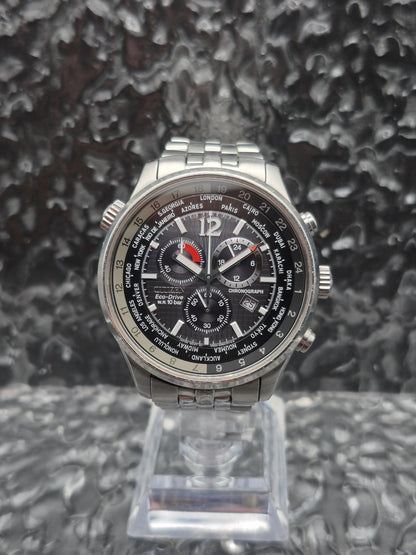 Citizen Worldtimer Eco-Drive Chronograph Ref. AT0360-50E - 24 Hour Dial