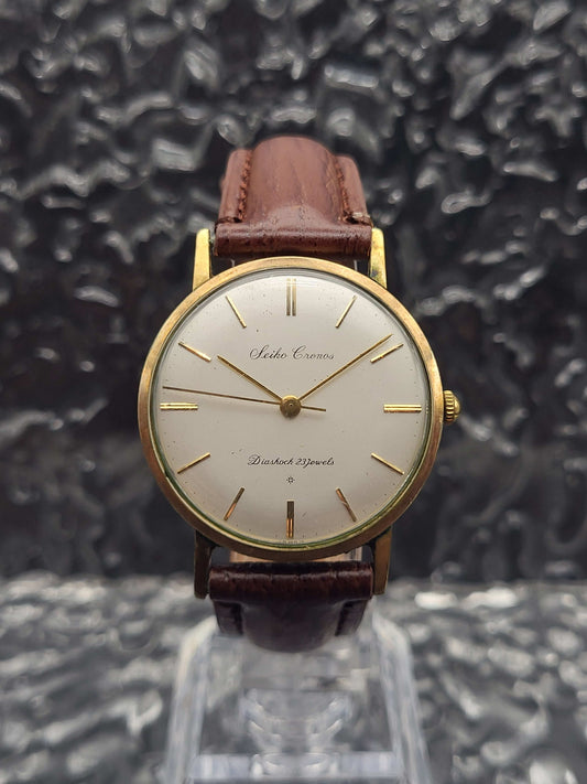 Seiko Cronos - Diashock 23j - Manual - Goudkleurig