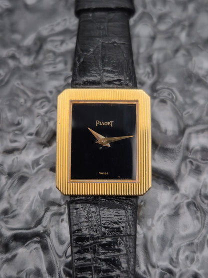 Piaget Protocole Onyx Black Dial Ref. 4154 Solid Gold - Original Buckle - Red Robin Watches