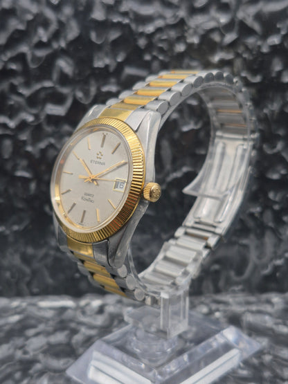 Eterna Kontiki Quartz Ref. 738.1523.4 Two Tone Fluted Bezel 37mm