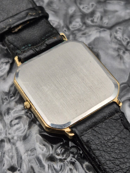 Omega De Ville Ref. 191.0192 Gold Tone Cal. 1417 - With Box And Original Buckle Quartz Square