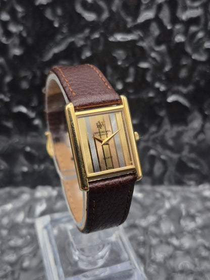 Raymond Weil Tank Ref. 9006 Trinity Dial Quartz 18K Gold Plated