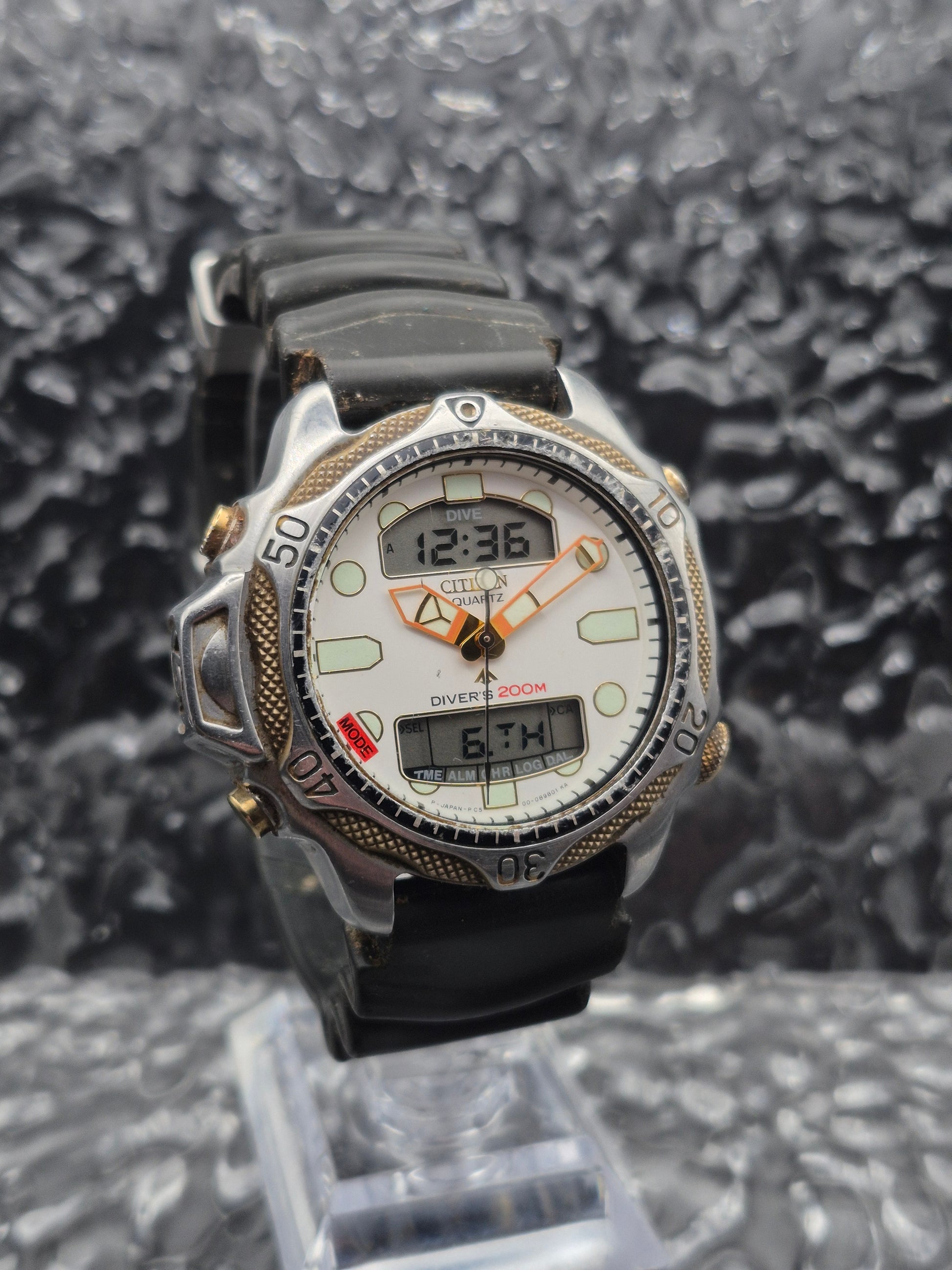 Citizen Promaster Diver Ref. C500-E80397 White Dial Ana-Digi Chronograph - Red Robin Watches